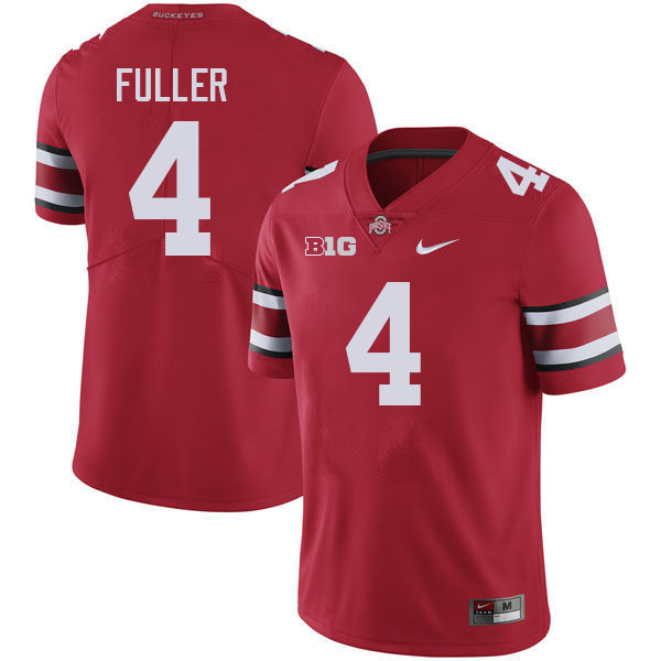 #4 Jordan Fuller Ohio State Buckeyes Jerseys Football Stitched-Red